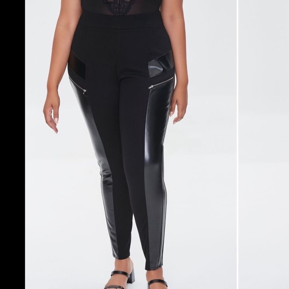 Forever 21 Pants - Black Leggings with Zippers